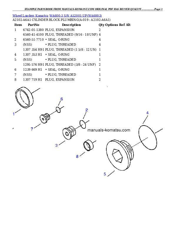 Protected: WA600-3 S/N A52001-UP Partsbook