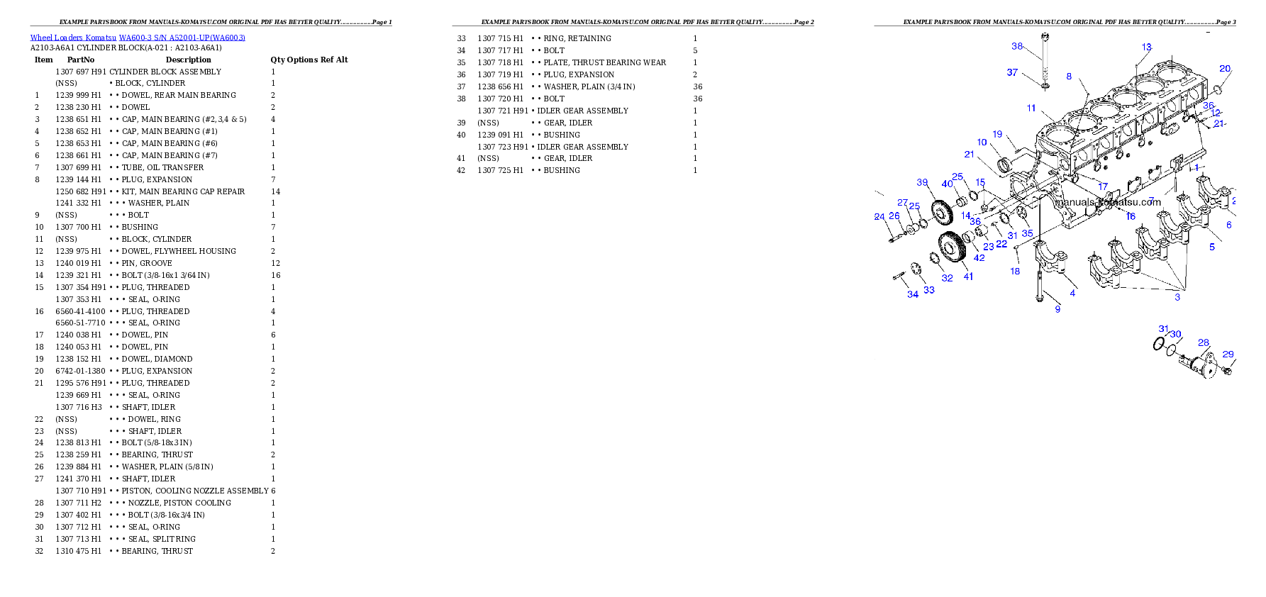 Protected: WA600-3 S/N A52001-UP Partsbook