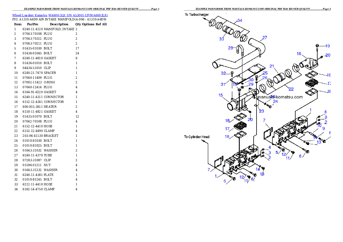 Protected: WA600-3LK S/N A53001-UP Partsbook