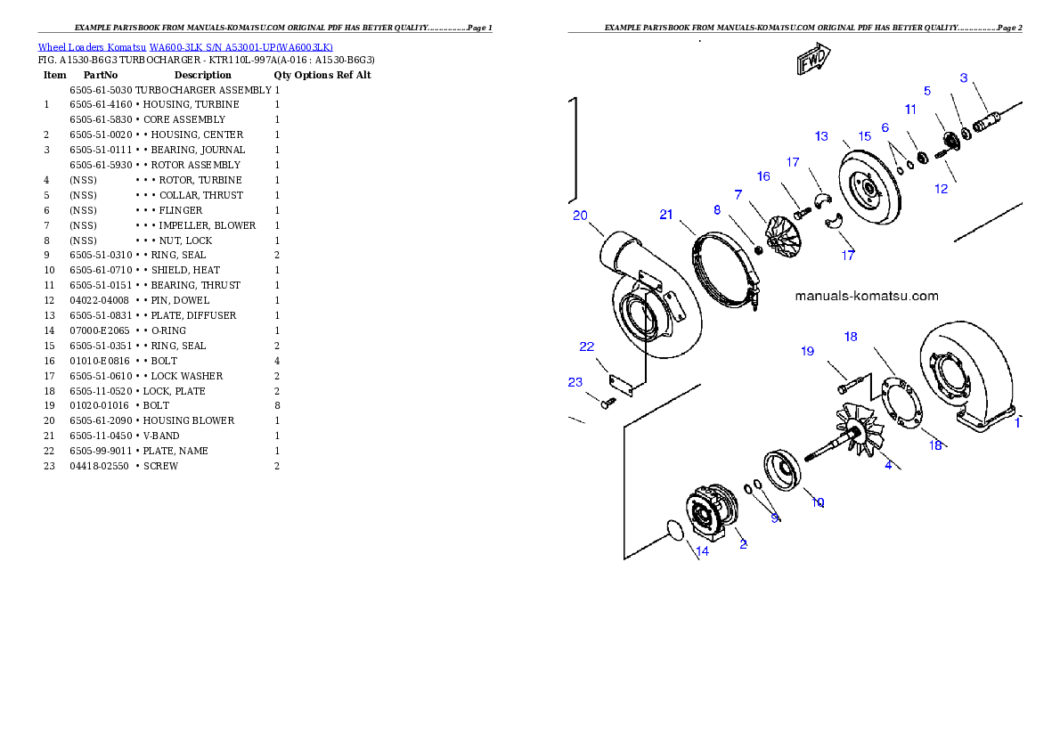 Protected: WA600-3LK S/N A53001-UP Partsbook
