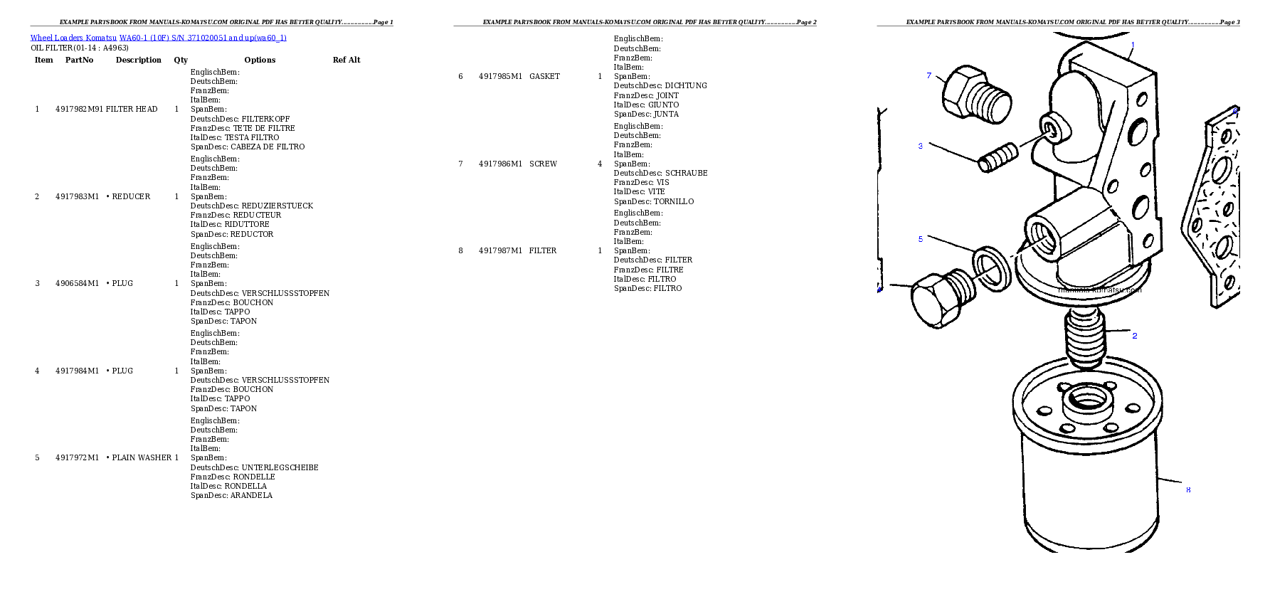 Protected: WA60-1 (10F) S/N 371020051 and up Partsbook