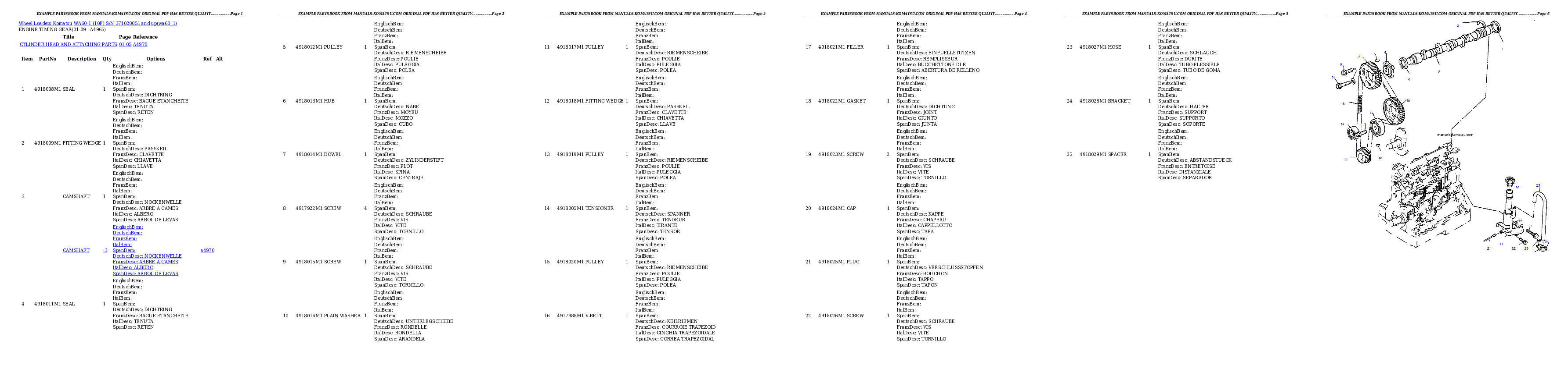 Protected: WA60-1 (10F) S/N 371020051 and up Partsbook