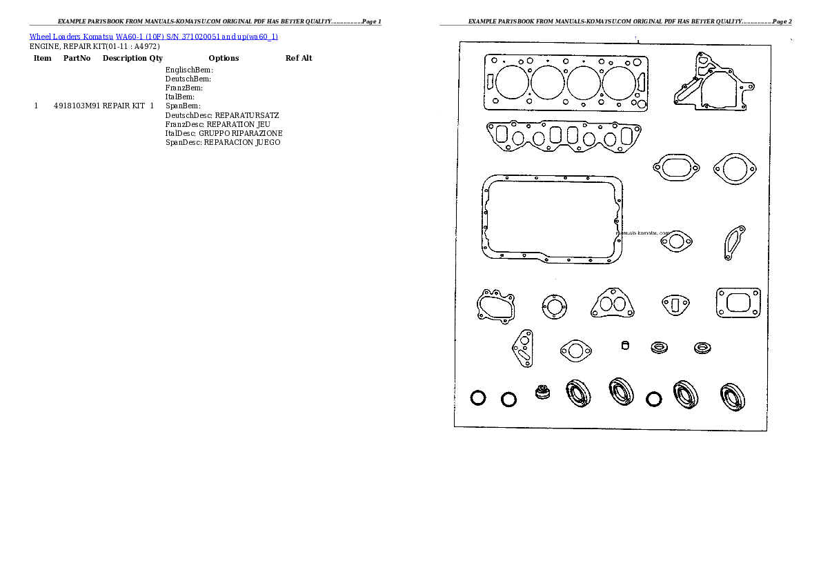 Protected: WA60-1 (10F) S/N 371020051 and up Partsbook
