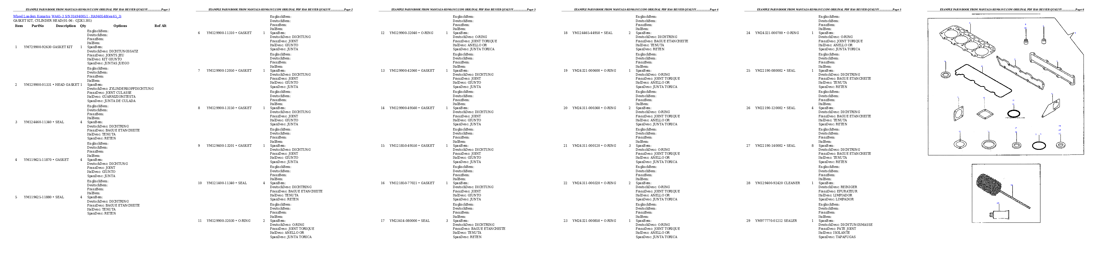 Protected: WA65-3 S/N HA940051 – HA940548 Partsbook