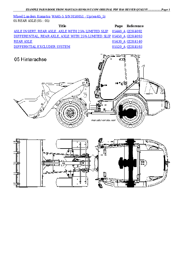 Protected: WA65-5 S/N H50051 – Up Partsbook