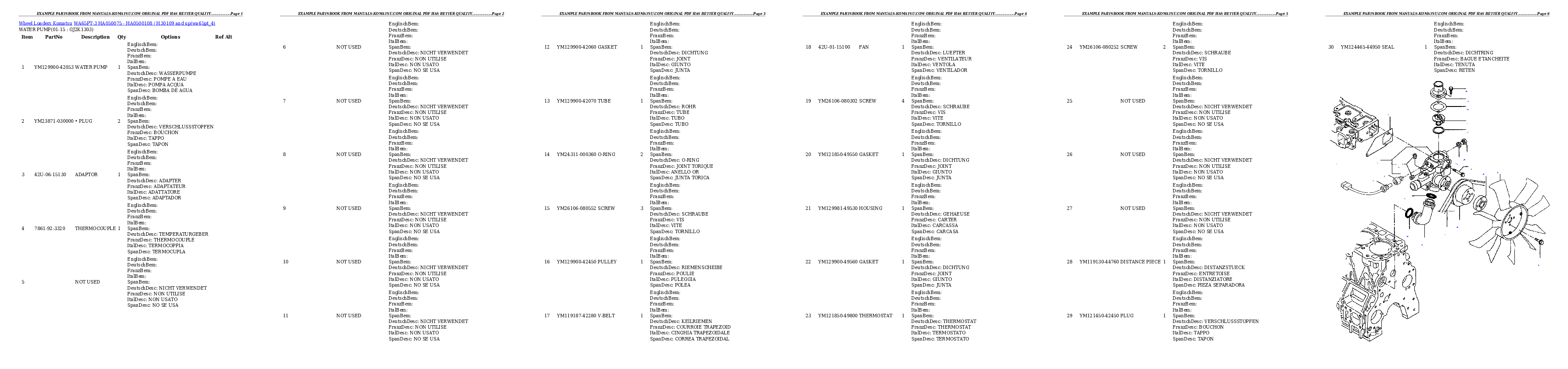 Protected: WA65PT-3 HA050075 – HA0500108 / H30109 and up Partsbook