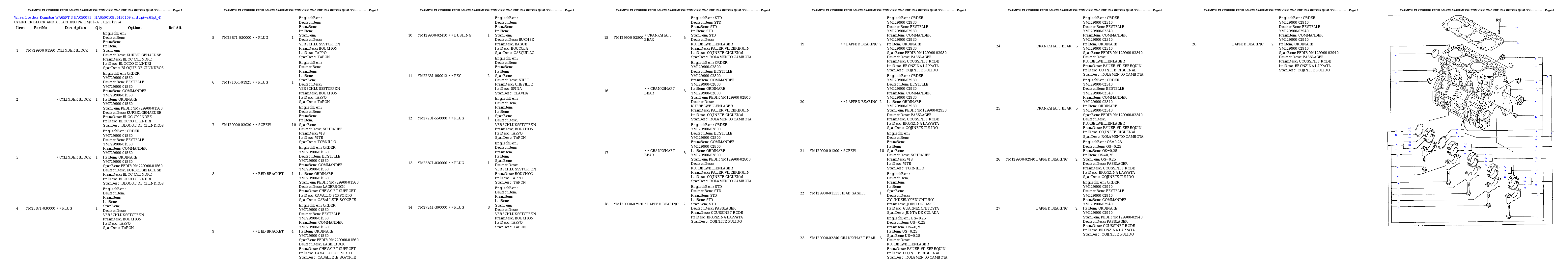 Protected: WA65PT-3 HA050075 – HA0500108 / H30109 and up Partsbook