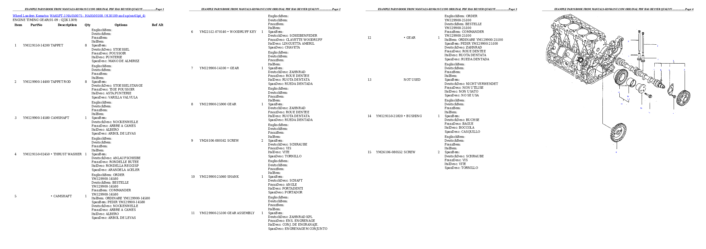 Protected: WA65PT-3 HA050075 – HA0500108 / H30109 and up Partsbook