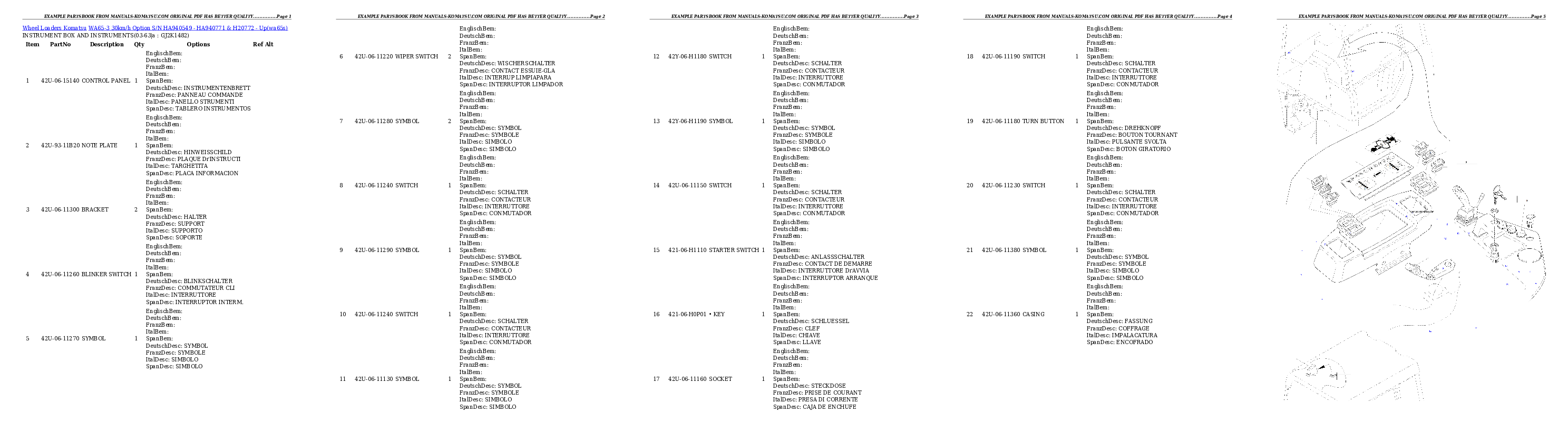 Protected: WA65-3 30km/h Option S/N HA940549 – HA940771 & H20772 – Up Partsbook