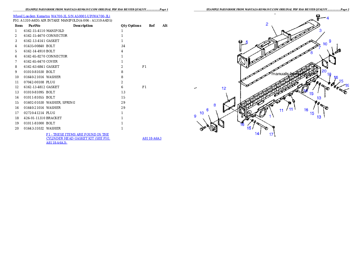 Protected: WA700-3L S/N A50001-UP Partsbook