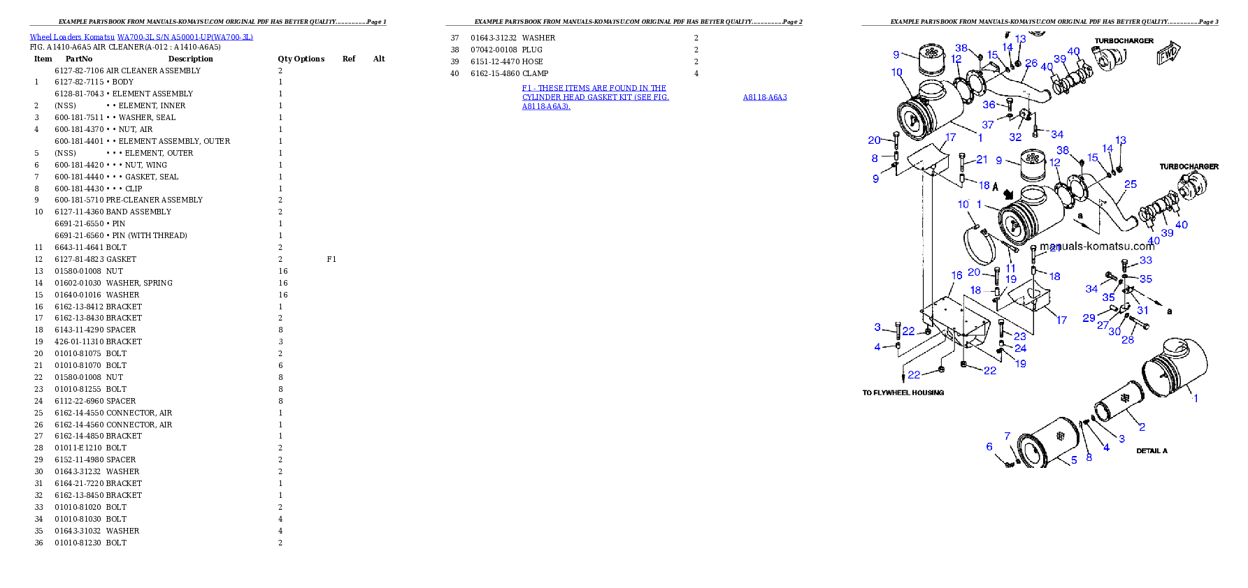 Protected: WA700-3L S/N A50001-UP Partsbook