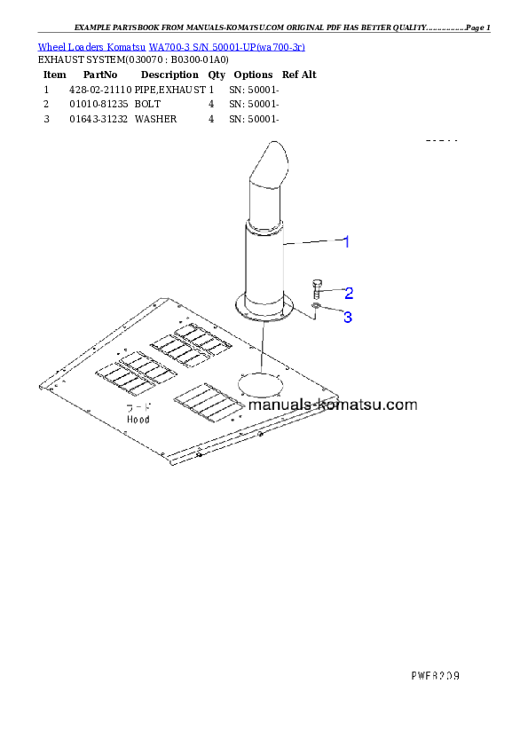 Protected: WA700-3 S/N 50001-UP Partsbook