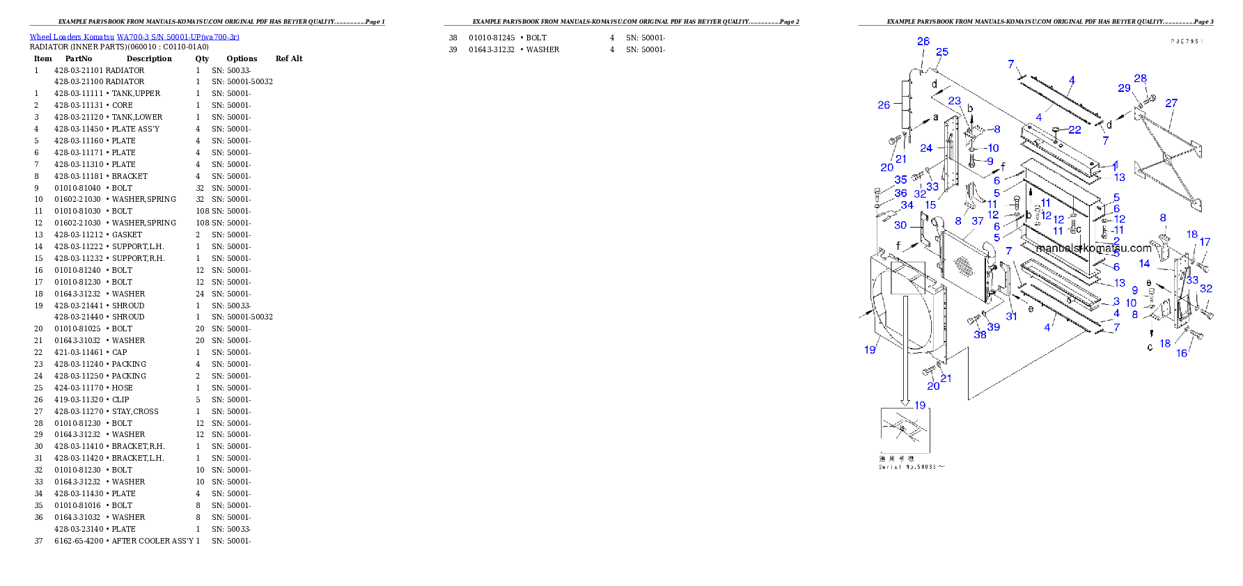 Protected: WA700-3 S/N 50001-UP Partsbook