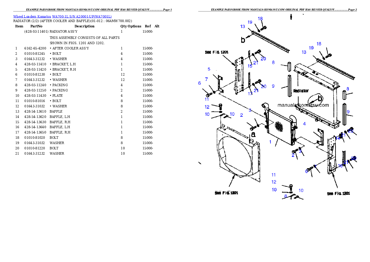 Protected: WA700-1L S/N A20001-UP Partsbook