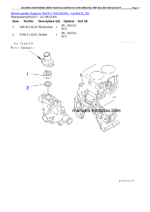 Protected: WA70-7 S/N H62051 – Up Partsbook
