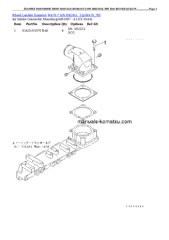 Protected: WA70-7 S/N H62051 – Up Partsbook