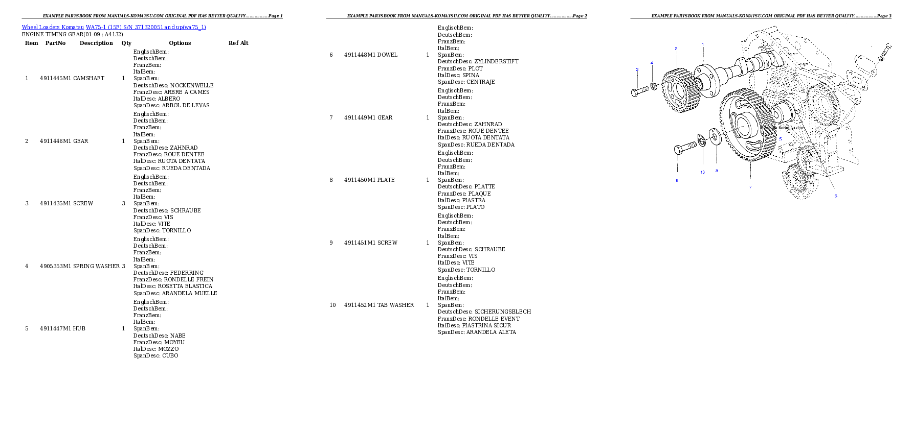 Protected: WA75-1 (15F) S/N 371320051 and up Partsbook