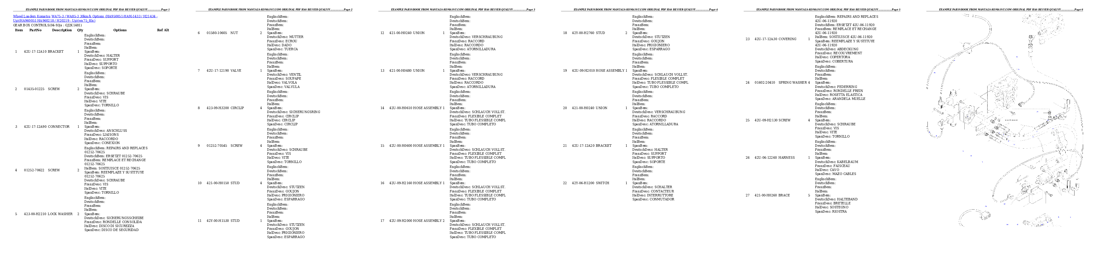 Protected: WA75-3 / WA85-3 30km/h Options (HA950051-HA951433 / H21434 – Up)(HA960051-HA960218 / H20219 – Up) Partsbook
