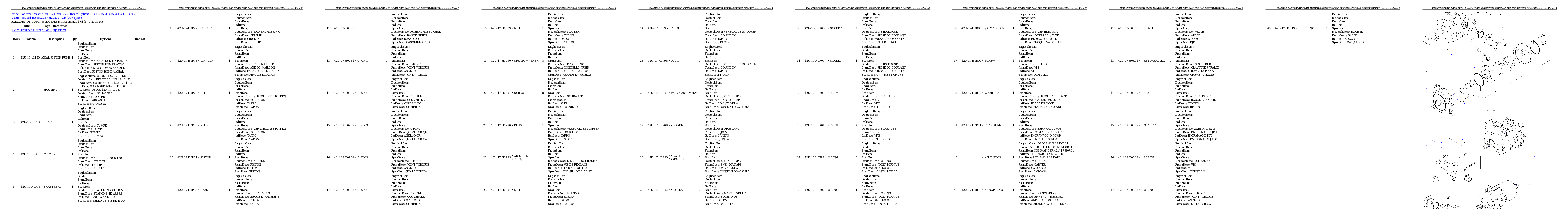 Protected: WA75-3 / WA85-3 30km/h Options (HA950051-HA951433 / H21434 – Up)(HA960051-HA960218 / H20219 – Up) Partsbook