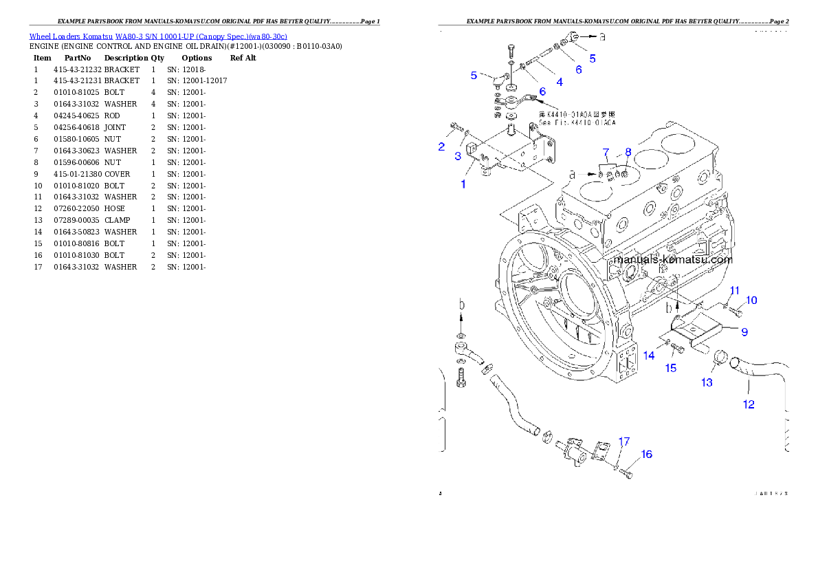 Protected: WA80-3 S/N 10001-UP (Canopy Spec.) Partsbook