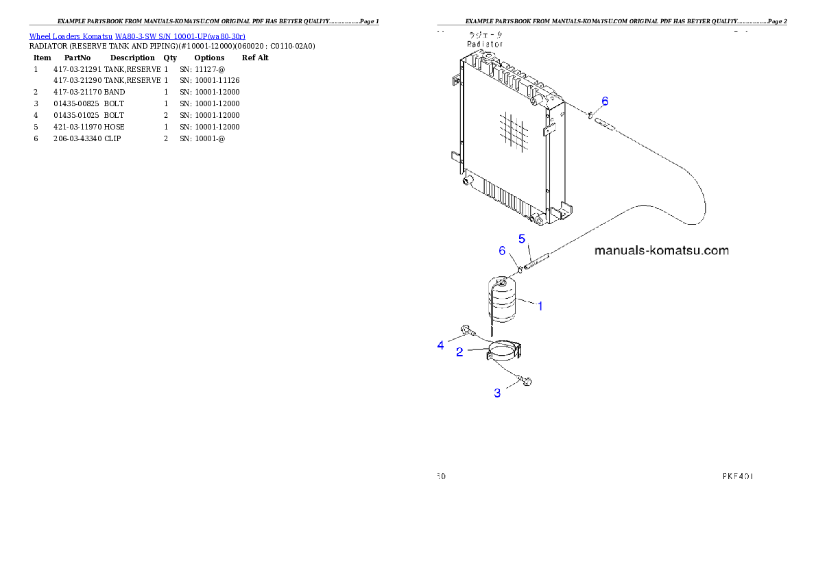 Protected: WA80-3-SW S/N 10001-UP Partsbook