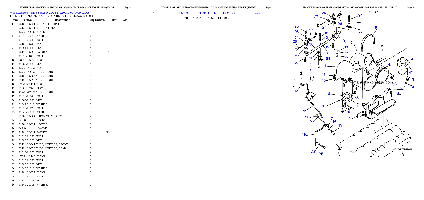 Protected: WA800-2LC S/N A20020-UP Partsbook