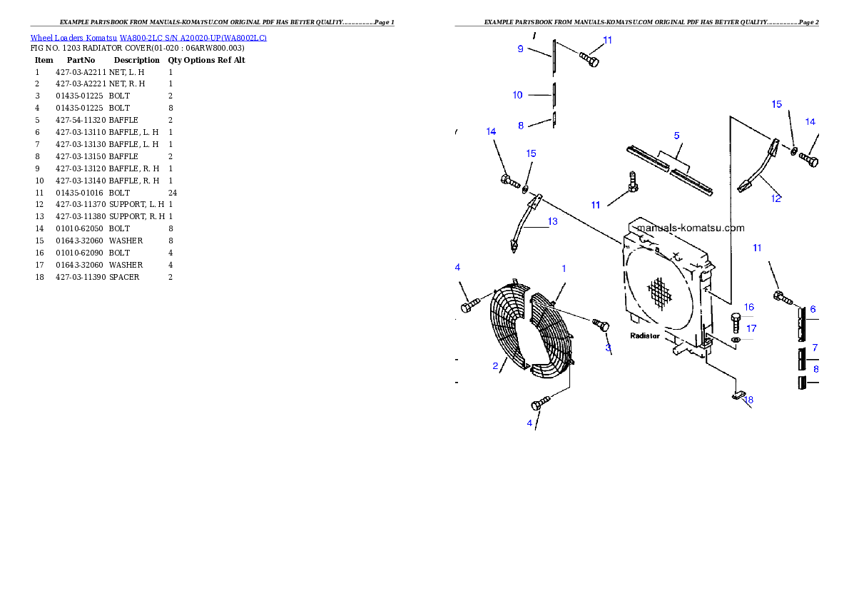 Protected: WA800-2LC S/N A20020-UP Partsbook