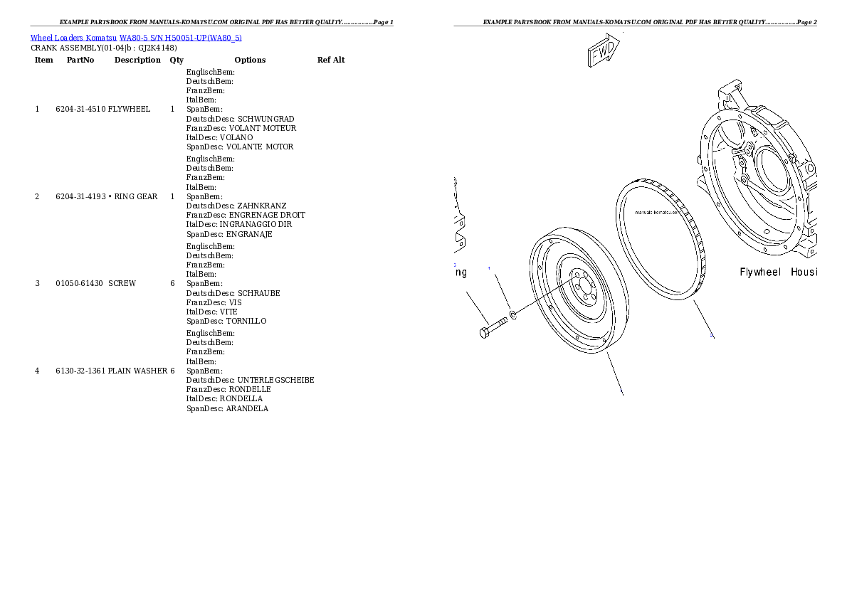 Protected: WA80-5 S/N H50051-UP Partsbook