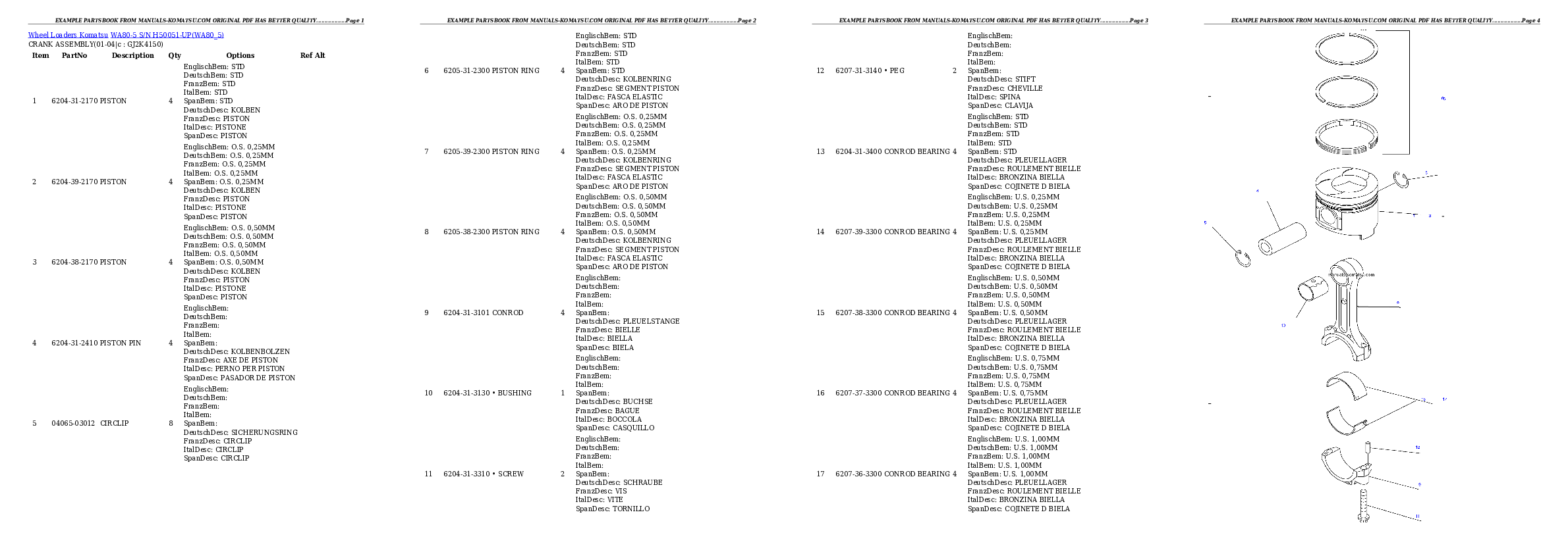 Protected: WA80-5 S/N H50051-UP Partsbook