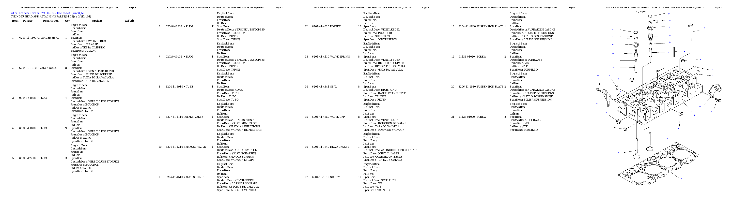 Protected: WA80-5 S/N H50051-UP Partsbook