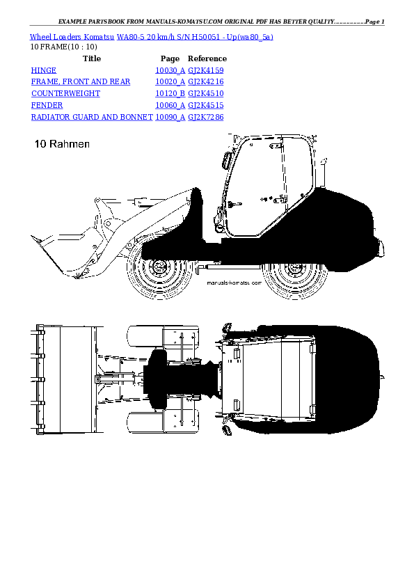 Protected: WA80-5 20 km/h S/N H50051 – Up Partsbook