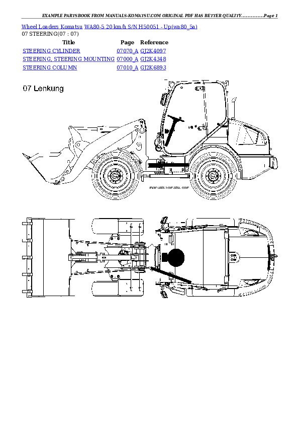 Protected: WA80-5 20 km/h S/N H50051 – Up Partsbook
