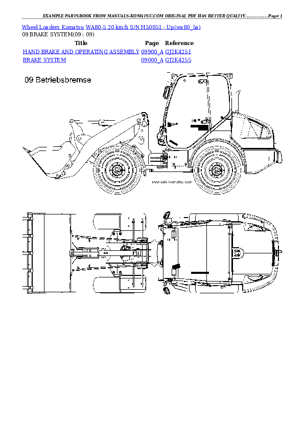 Protected: WA80-5 20 km/h S/N H50051 – Up Partsbook