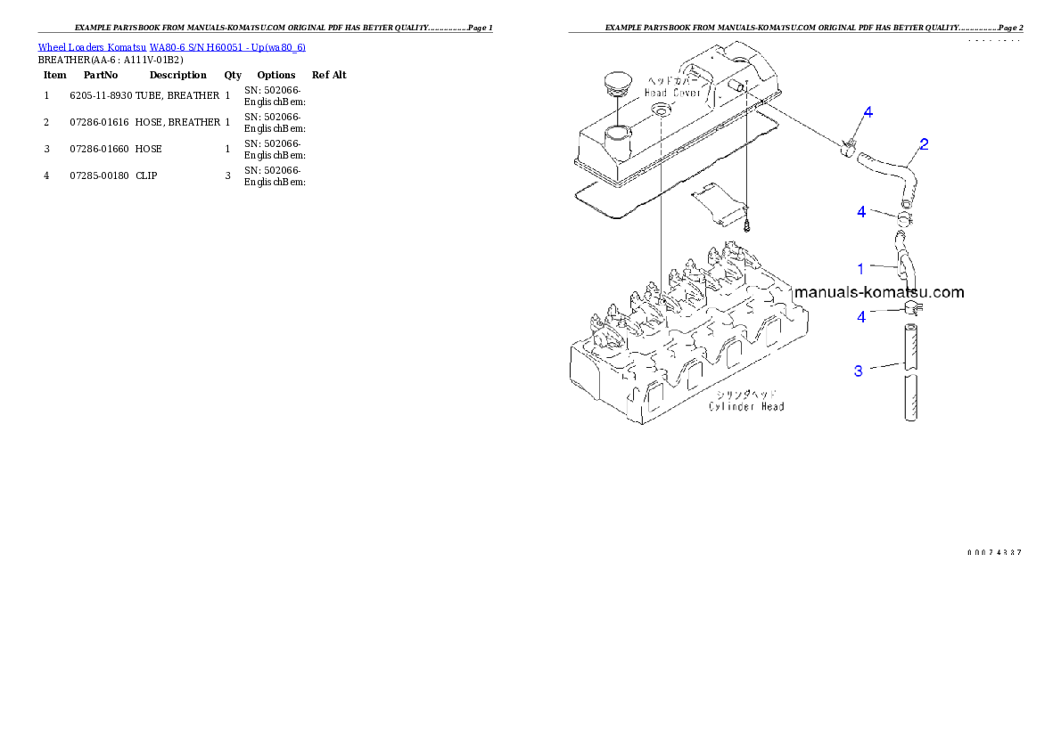 Protected: WA80-6 S/N H60051 – Up Partsbook