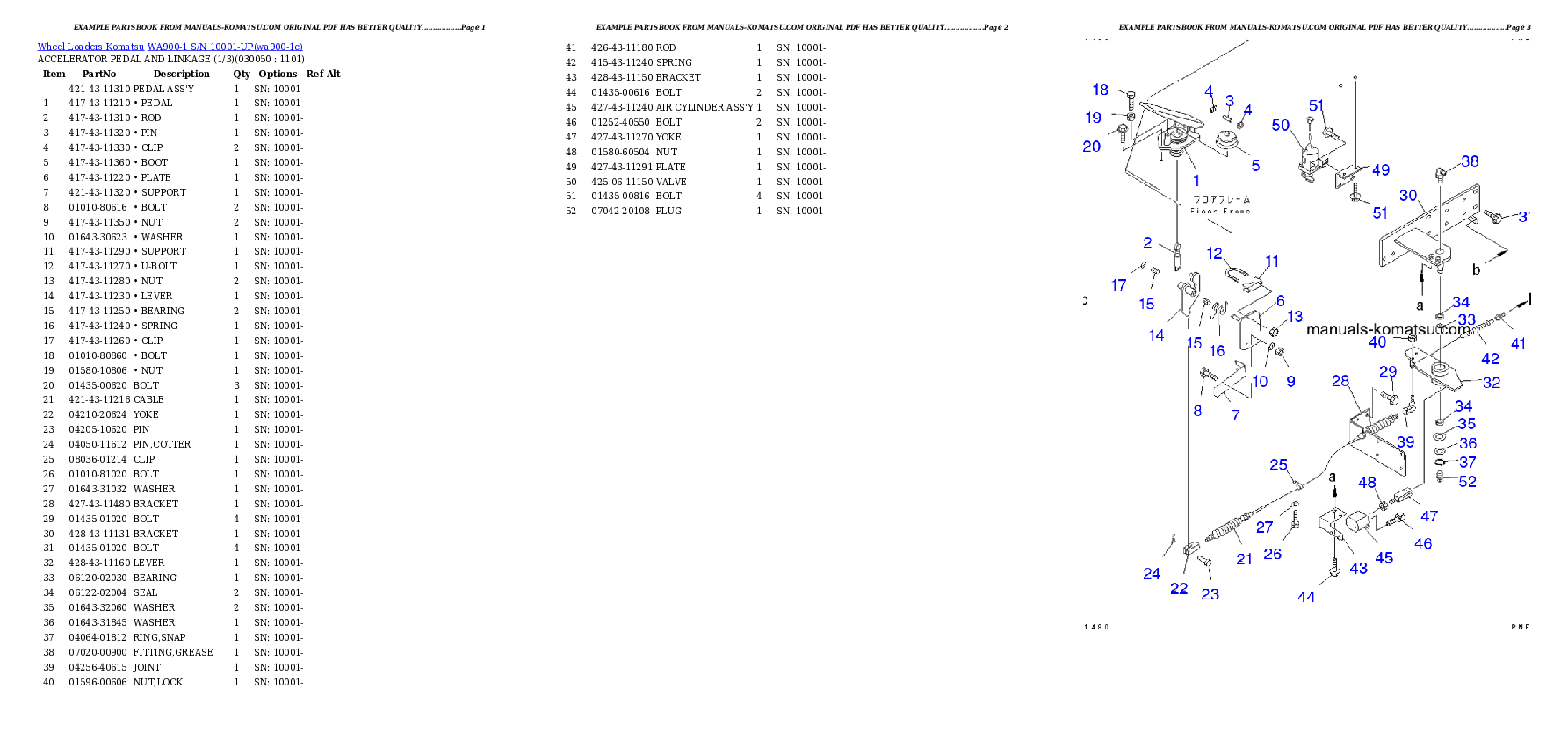 Protected: WA900-1 S/N 10001-UP Partsbook