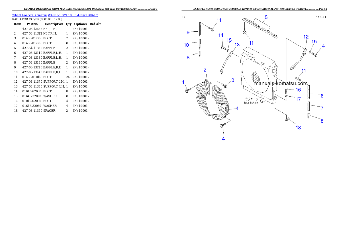 Protected: WA900-1 S/N 10001-UP Partsbook