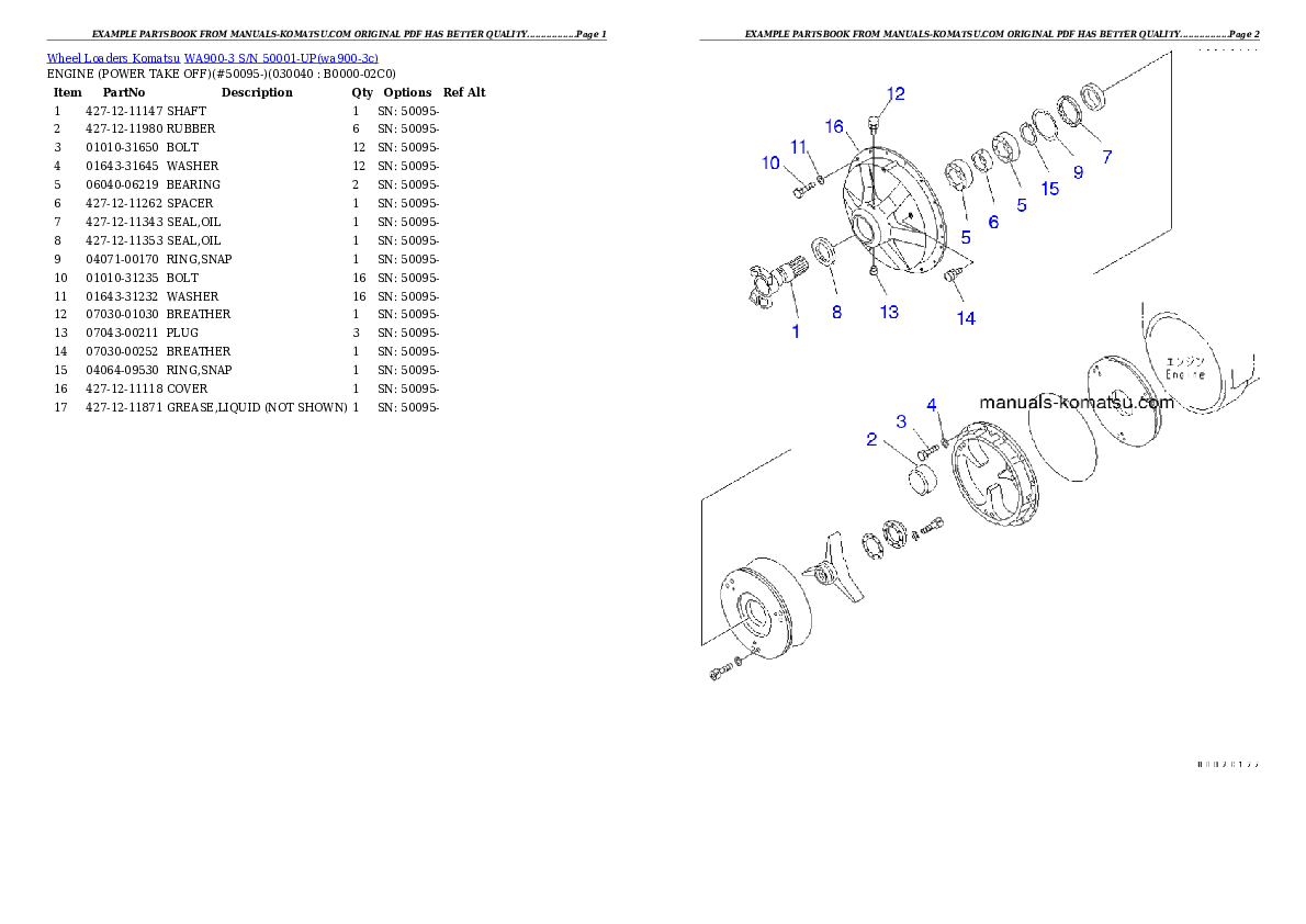 Protected: WA900-3 S/N 50001-UP Partsbook