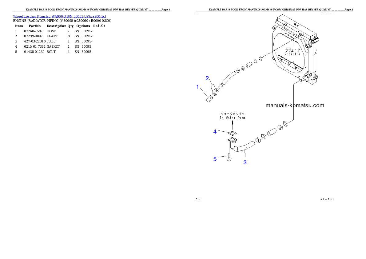 Protected: WA900-3 S/N 50001-UP Partsbook