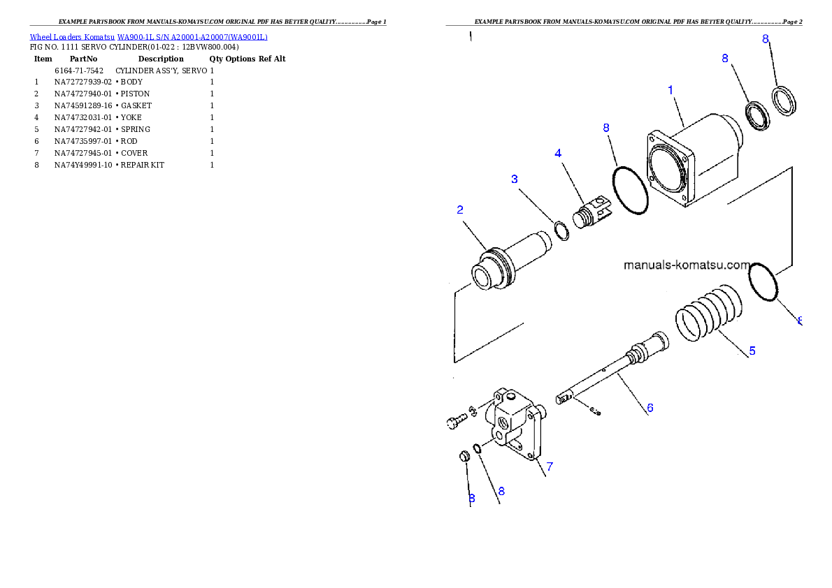 Protected: WA900-1L S/N A20001-A20007 Partsbook