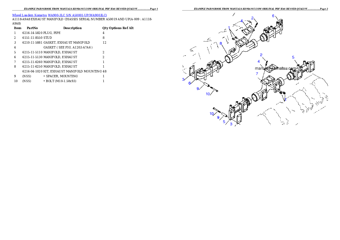 Protected: WA900-3LC S/N A50001-UP Partsbook