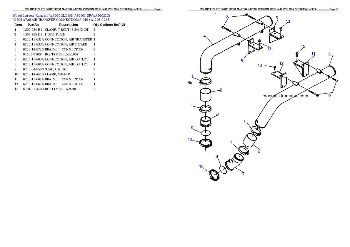 Protected: WA900-3LC S/N A50001-UP Partsbook