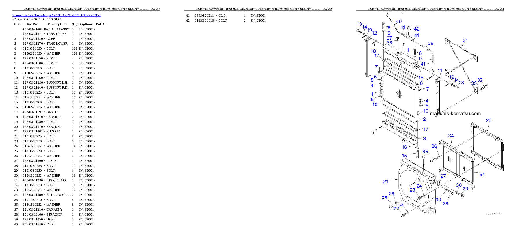 Protected: WA900L-3 S/N 52001-UP Partsbook