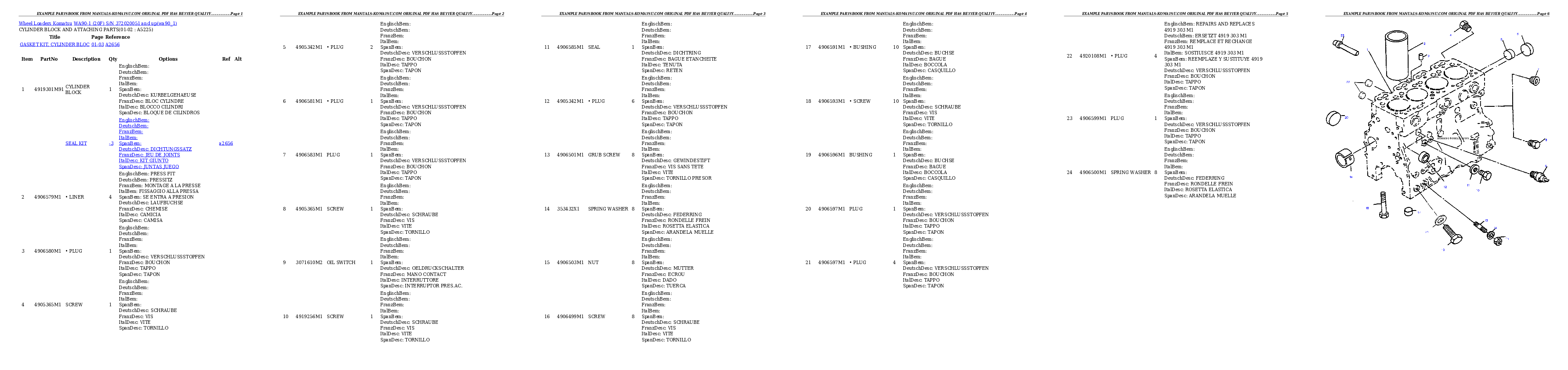 Protected: WA90-1 (20F) S/N 372020051 and up Partsbook