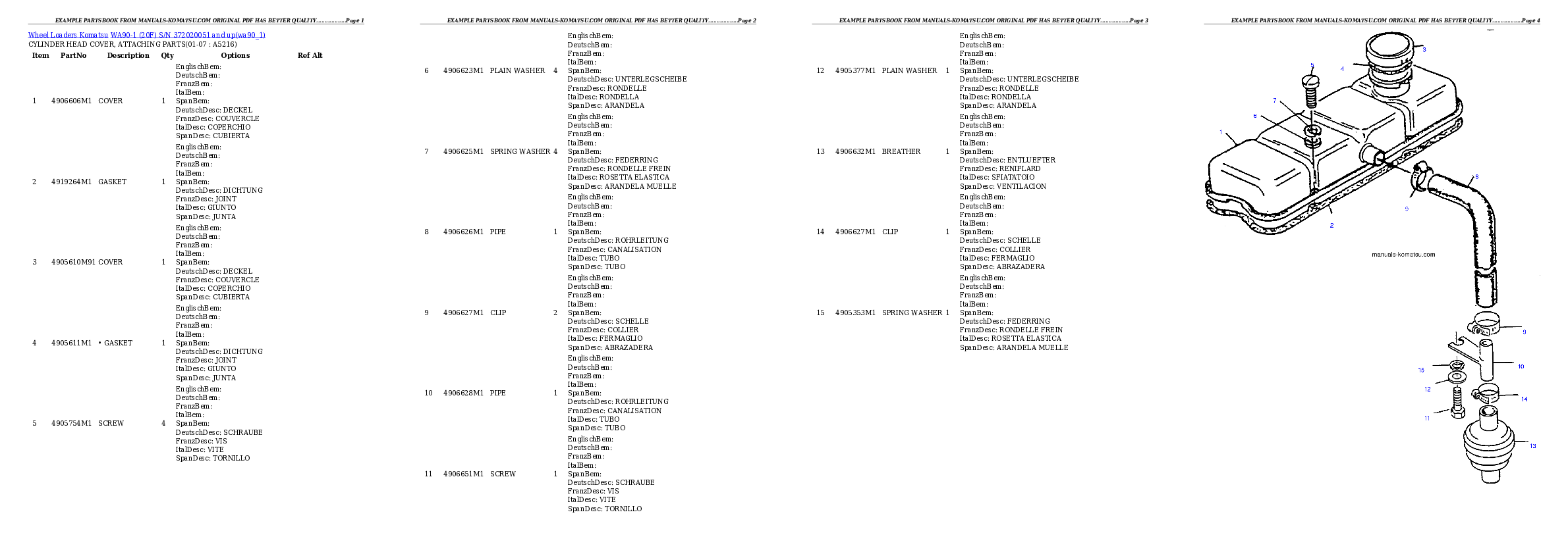 Protected: WA90-1 (20F) S/N 372020051 and up Partsbook