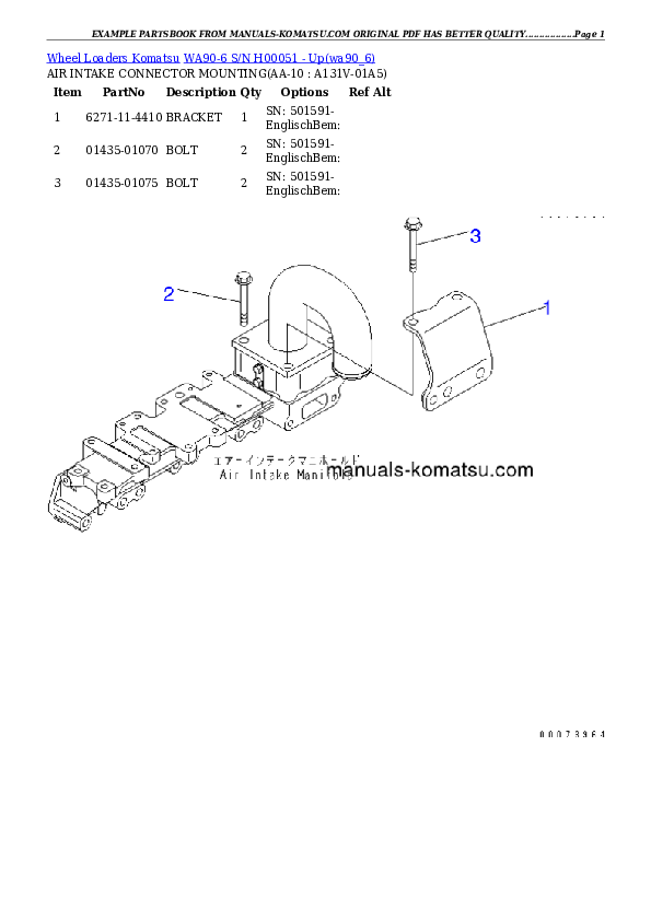 Protected: WA90-6 S/N H00051 – Up Partsbook