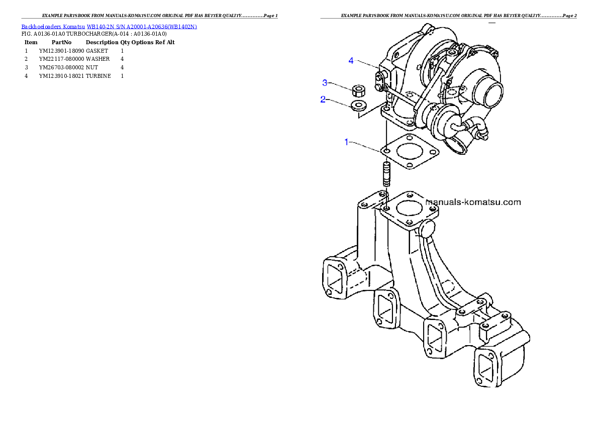 Protected: WB140-2N S/N A20001-A20636 Partsbook
