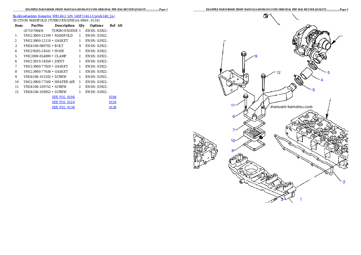 Protected: WB140-2 S/N 140F11451-Up Partsbook