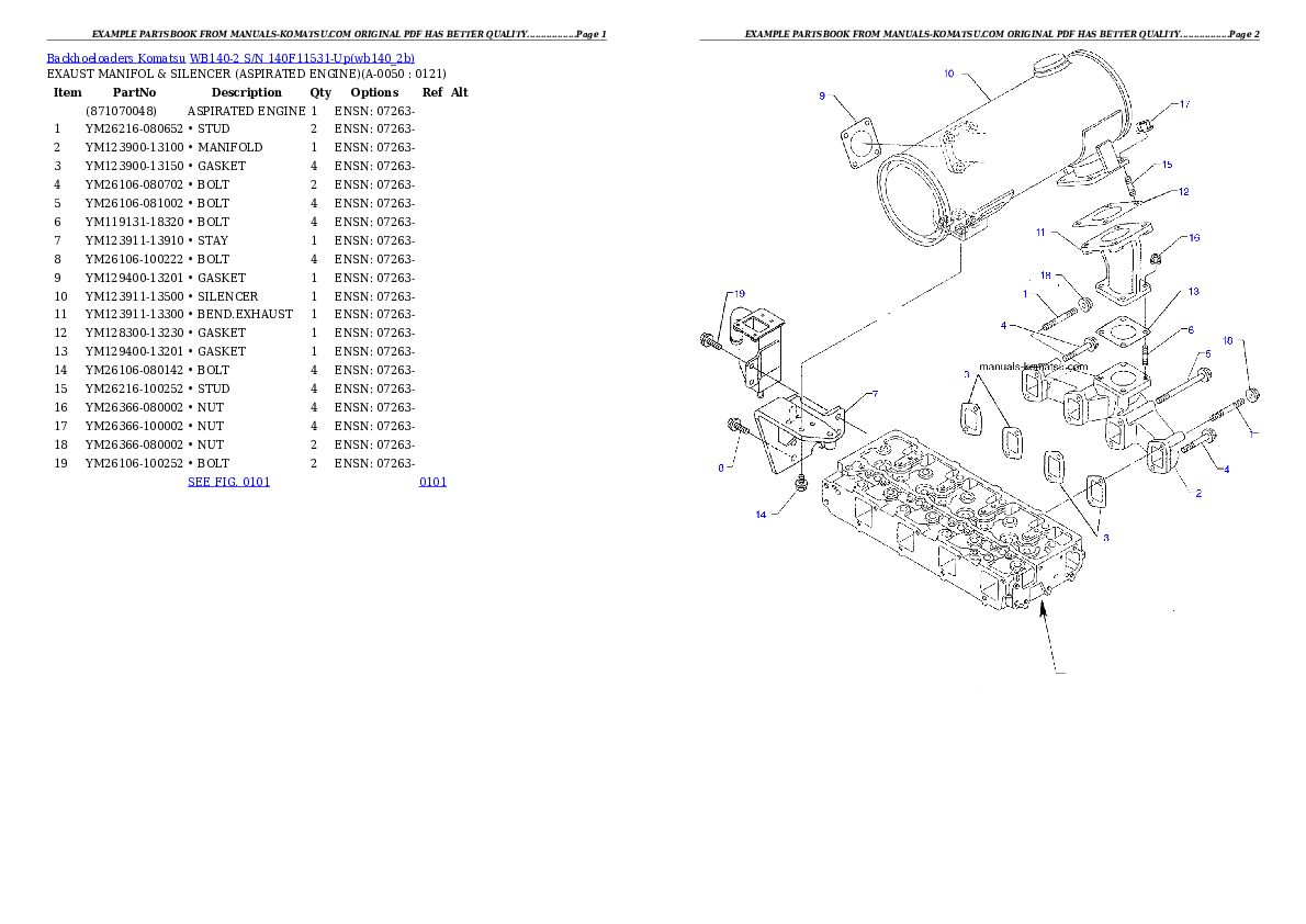 Protected: WB140-2 S/N 140F11531-Up Partsbook