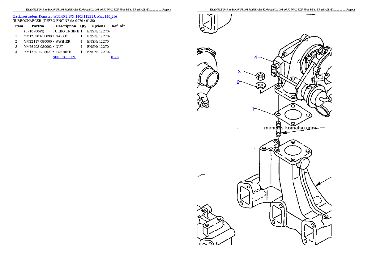 Protected: WB140-2 S/N 140F11531-Up Partsbook