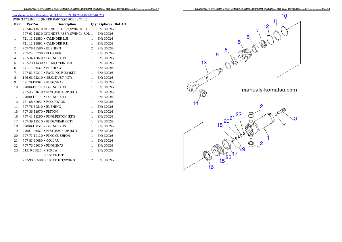 Protected: WB140-2T S/N 30026-UP Partsbook